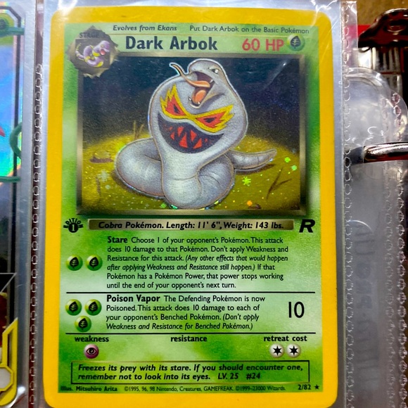 Pokemon | Accessories | Vintage Dark Arbok Mint Condition | Poshmark Pokemon | Accessories | Vintage Dark Arbok Mint Condition | Poshmark